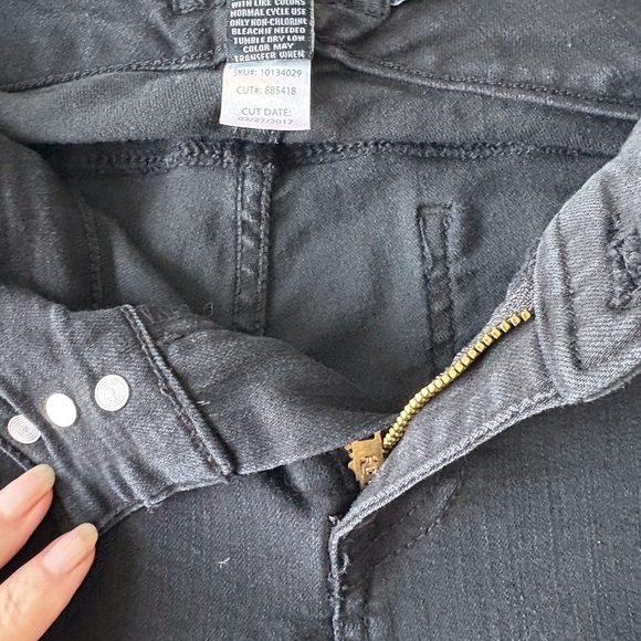 Torrid Black Skinny Stretch Jeans Size 18T Stretch Goth Moto Bikercore - Picture 10 of 14